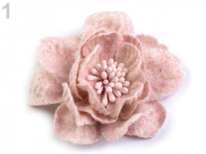 Vlněný květ s pestíky v barvě květu Ø60 mm
