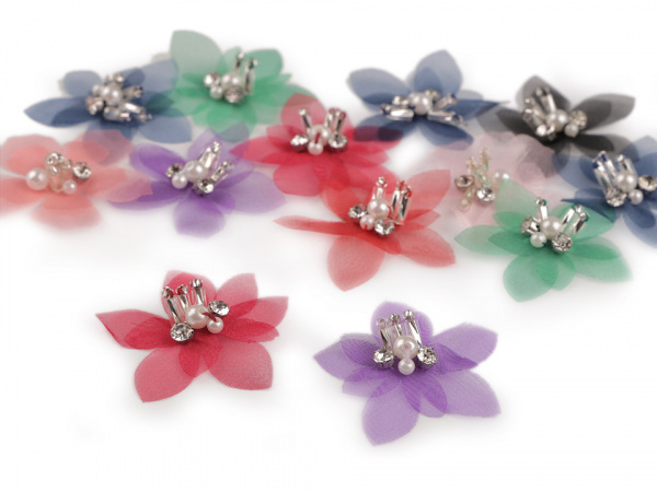 Monofilový květ s korálky Ø50 mm