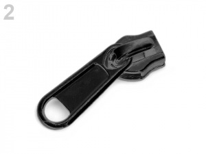 Jezdec ke spirálovým zipům 10 mm se stříbrnými zoubky