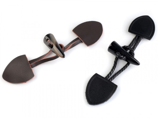 Designové zapínání kožené / roh