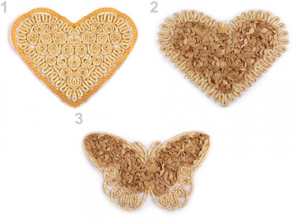 Nažehlovačka srdce, motýl