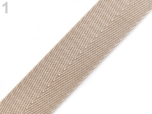 Hladký popruh s leskem šíře 25 mm