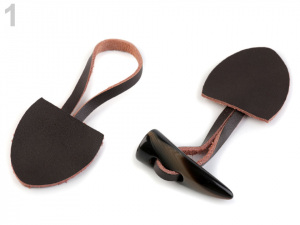 Designové zapínání kožené / roh