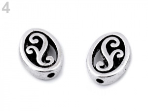 Kovový korálek / koncovka na šňůrku ornament