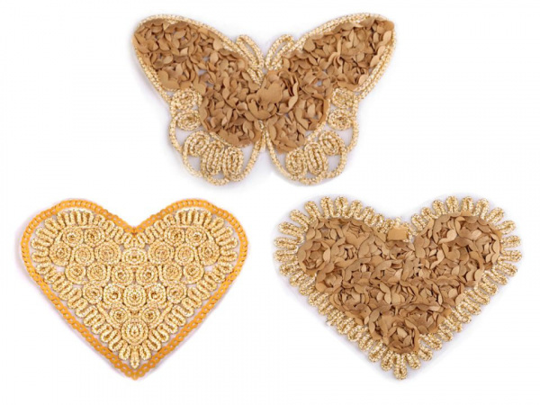 Nažehlovačka srdce, motýl