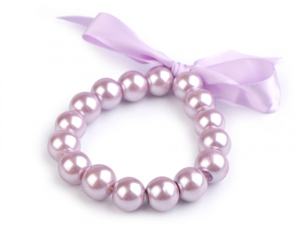 Perlový náramek s mašlí