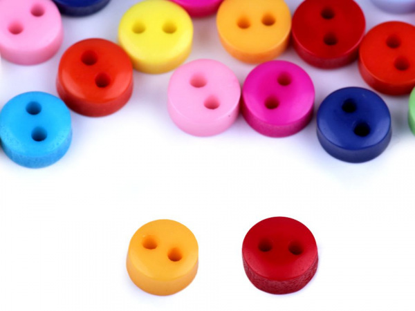 Knoflík barevný mini velikost 10"