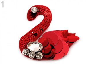 Flitrová aplikace labuť s kamínky