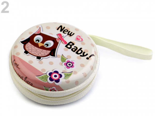 Kovové pouzdro Ø7 cm sova