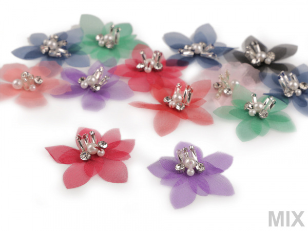 Monofilový květ s korálky Ø50 mm