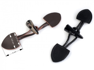 Designové zapínání kožené / roh