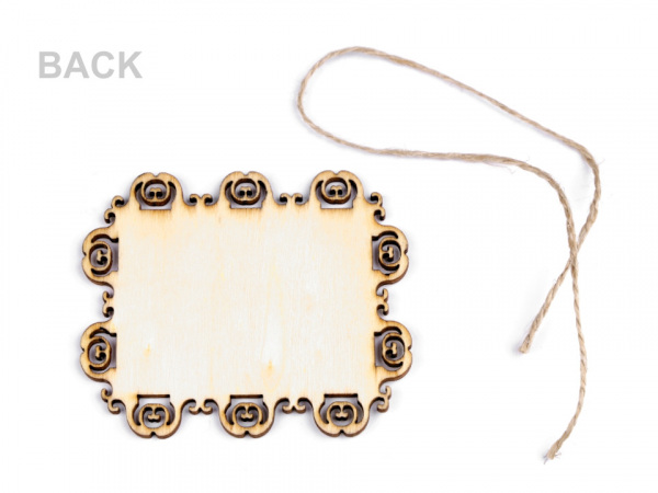 Svatební tabulka s provázkem 8x9 cm