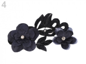 Krajková aplikace / vsadka 3D 6,5x10,5 cm