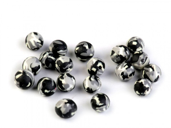 Fimo korálky army Ø6 mm