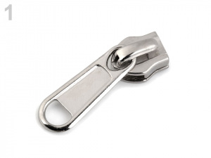 Jezdec ke spirálovým zipům 10 mm se stříbrnými zoubky