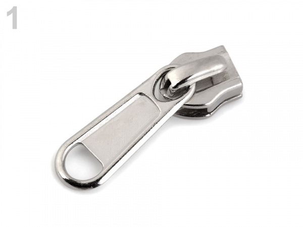 Jezdec ke spirálovým zipům 10 mm se stříbrnými zoubky