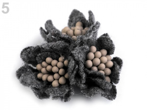 Vlněné květy s pestíky v barvě květu Ø35 mm