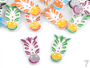 Dřevěný dekorační knoflík zvířátka