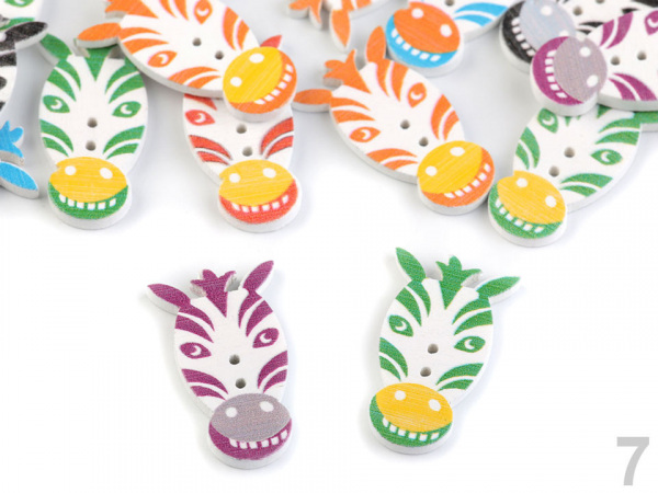 Dřevěný dekorační knoflík zvířátka