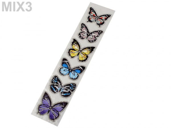 Nažehlovačka motýl s kamínky