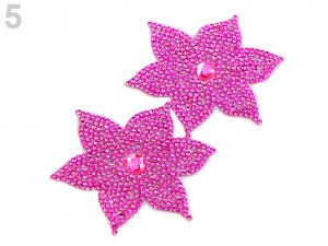 Nažehlovací květ s kamínky Ø62 mm