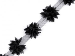 Prýmek květ na tylu šíře 60 mm