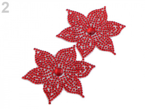 Nažehlovací květ s kamínky Ø62 mm