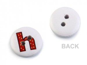 Dřevěný dekorační knoflík písmena