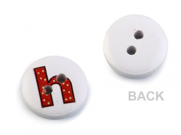 Dřevěný dekorační knoflík písmena