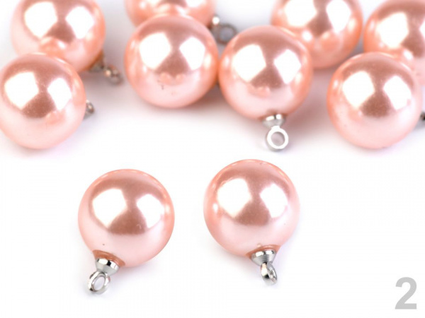 Perla s očkem / knoflík Ø11 mm