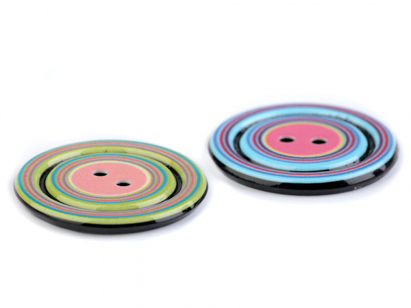 Knoflík duha - srdce, květ, kruh