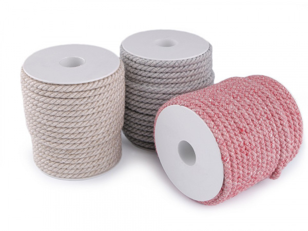 Kroucená šňůra dvoubarevná Ø6 mm macrame
