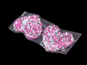 Nažehlovací srdce s kamínky