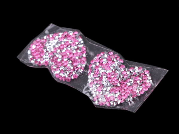 Nažehlovací srdce s kamínky