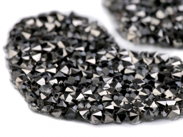 Nažehlovací srdce s kamínky