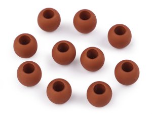 Plastové korálky matné s velkým průvlekem 10x12 mm