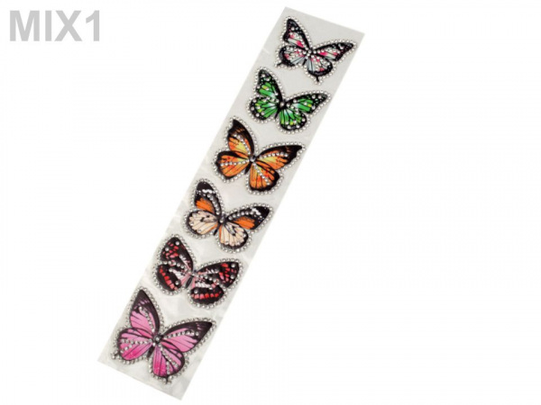 Nažehlovačka motýl s kamínky