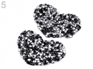 Nažehlovací srdce s kamínky