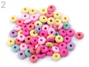 Dřevěné korálky disk Ø10 mm