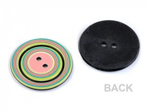 Knoflík duha - srdce, květ, kruh