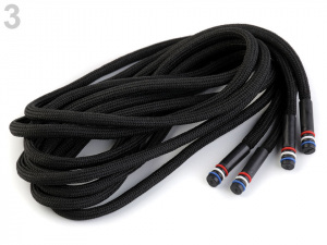 Oděvní šňůra s koncovkami do kapucí, vhodná i pro roušky, délka 130 cm