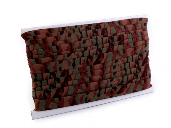 Lemovací pruženka maskáčová šíře 20 mm