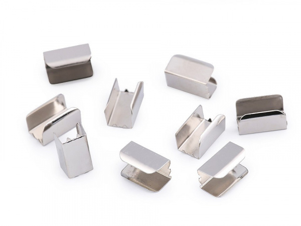 Kovová spojka na plochou šňůru a pruženku šíře 8 mm