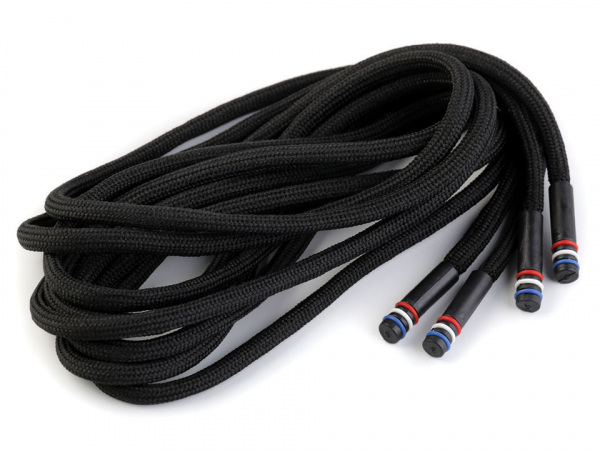 Oděvní šňůra s koncovkami do kapucí, vhodná i pro roušky, délka 130 cm