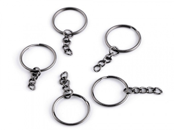 Kroužek na klíče Ø25 mm s řetízkem