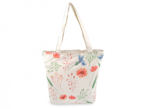 Textilní taška liška, mýval, slon, jednorožec, květy 35x35 cm