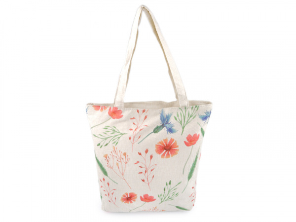 Textilní taška liška, mýval, slon, jednorožec, květy 35x35 cm