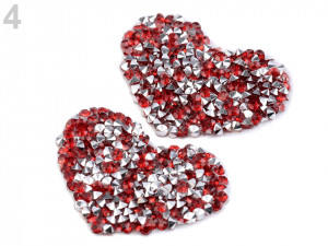 Nažehlovací srdce s kamínky