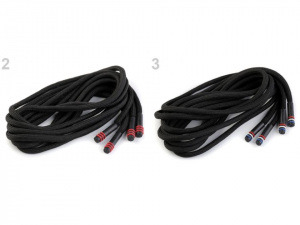 Oděvní šňůra s koncovkami do kapucí, vhodná i pro roušky, délka 130 cm