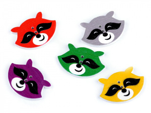 Dřevěný dekorační knoflík zvířátka